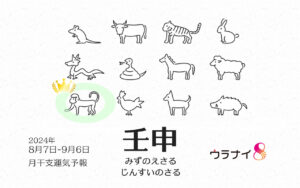 8/4 日曜日のデイリーメッセージ《8月壬申月の運気予報》