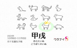 10/6 日曜日のデイリーメッセージ《10月甲戌月の運気予報》